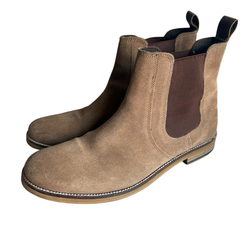 Crevo Denham Chelsea Boots Chestnut Leather Suede Men's Size US Size 9.5